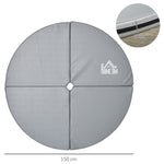 Alfombra plegable de pole dance - pole dance mat - alfombrilla de protección Ø 150 cm grosor 5 cm - revestimiento de plástico gris