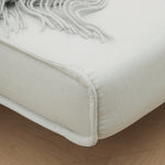 Canapé-lit 1 place avec dossier réglable, coussin inclus et pieds pliables charge 120 kg blanc