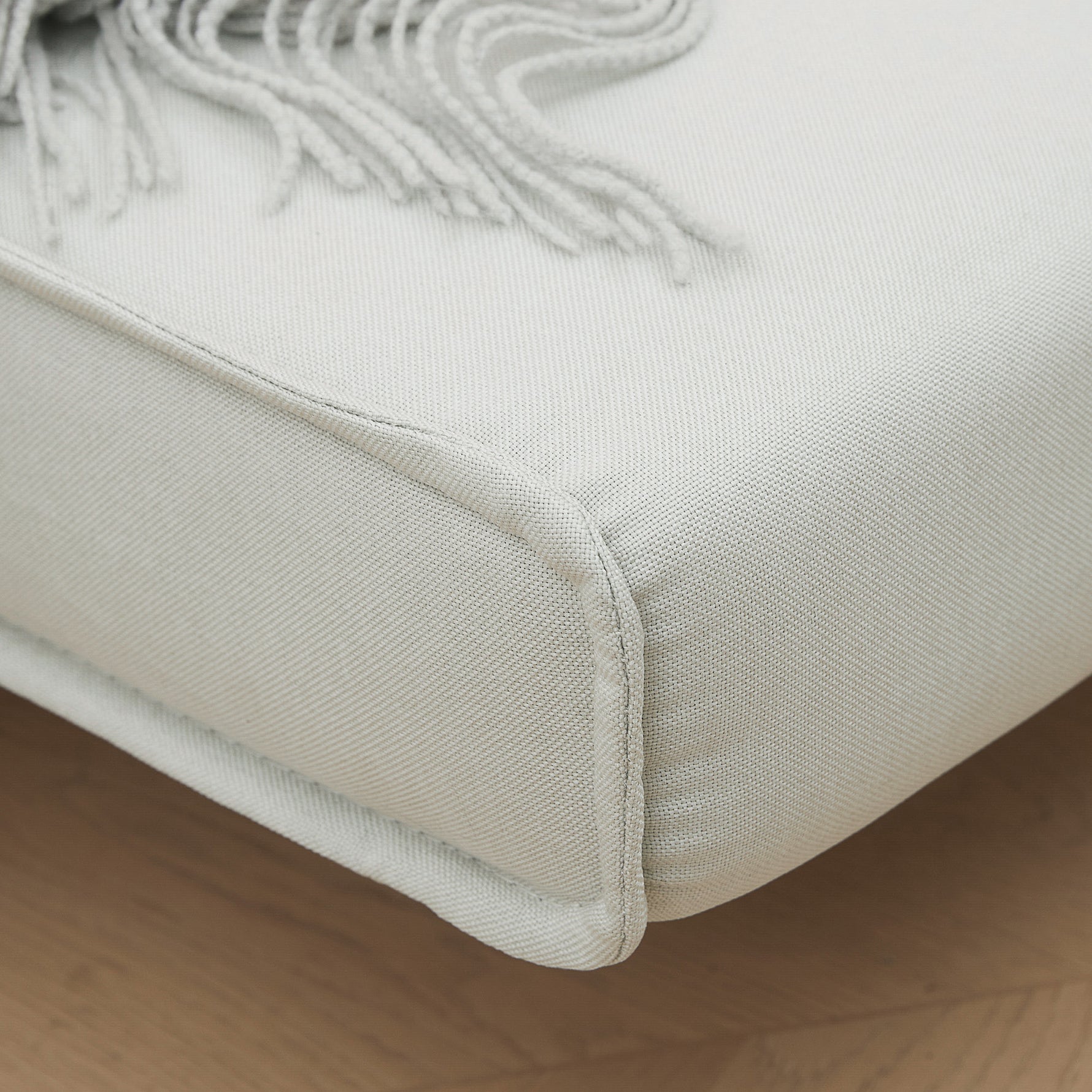 Canapé-lit 1 place avec dossier réglable, coussin inclus et pieds pliables charge 120 kg blanc