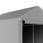 Capanno da giardino impermeabile con 2 scomparti, porta avvolgibile con cerniera, 120x179x165 cm, grigio chiaro