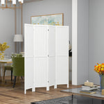 Paravent en bois séparateur de pièce closion intérieur pliable 4 panneaux en bois 160 x 170 cm blanc