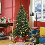 Sapin de Noël Artificiel 180 cm arbre de Noël lumineux LED blanc chaud 872 branches base en métal - vert