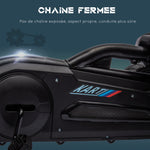 Kart à pédales pour enfants avec siège ajustable 4 positions et roues en EVA 100 x 58 x 58,5 cm noir