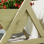 Jardinière surélevée en bois avec 3 étages, étagère en escalier pour plantes avec trous de drainage, 65x75x76cm, vert