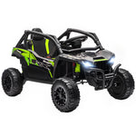 Voiture électrique enfant UTV KAWASAKI TERYX KRX 1000 12 V à 2 moteurs 25 W télécommande 2,4 Ghz 100 x 64 x 56 cm noir