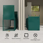 Piège Vivant Cage Attrape 100 x 25 x 28 cm Piège Fouine pour Martres, Rats, Souris - 2 entrées + poignée - métal vert