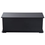 Coffre de rangement coffre à jouets grande capacité de rangement charnière verrouillée  en bois 100 x 40 x 40 cm noir