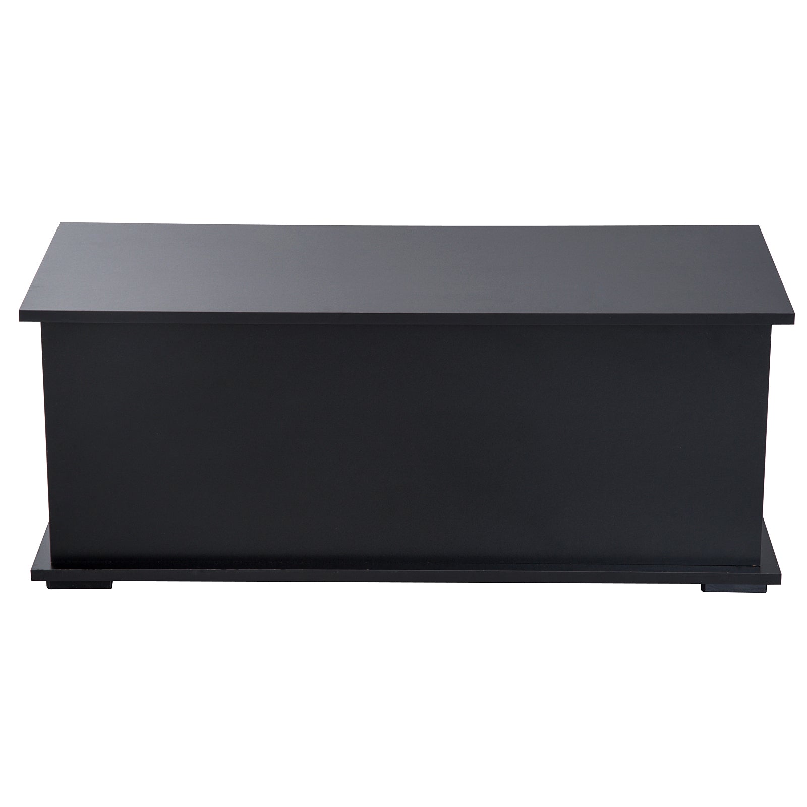 Coffre de rangement coffre à jouets grande capacité de rangement charnière verrouillée  en bois 100 x 40 x 40 cm noir