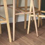 Table de bar rectangulaire 4 personne pieds en acier effet bois assemblage facile 118 x 58 x 98 cm blanc