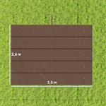 Toile de toit pour pergola tonnelle rétractable de 4 x 3 m - toile uniquement 350 x 260 cm café
