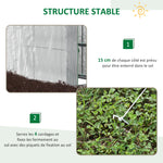 Serre de jardin PE avec étagère 2 niveaux, serre de balcon, bâche renforcée 140 g/m², acier, porte zippée