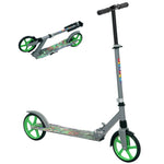 Trottinette enfants 6 à 12 ans, trottinette pliable à 2 roues, hauteur réglage, pour filles et garçons, scooter vert