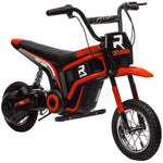 Moto cross électrique enfant moto électrique enfants moteur 350 W batterie 12V 8-16 km/h pneus gonflables 12'' rouge