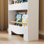 Bibliothèque pour enfant, rangement livre enfant 3 niveaux pour salle de jeux, chambre d'enfant, bois naturel