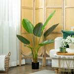 Plante artificielle intérieure 109 cm, arbre artificiel avec pot en plastique et terreau floqué, vert
