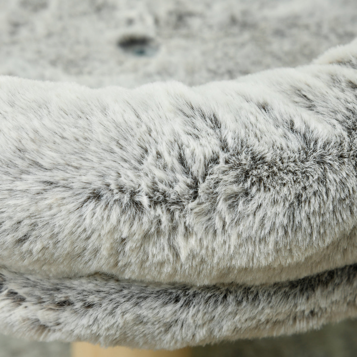 Abre à chat avec griffoir 1 niche supérieure avec coussin lavable 1 niche ronde peluche hauteur 60 cm gris