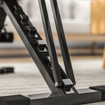 Klappbare Hantelbank, verstellbare Trainingsbank für das Ganzkörpertraining, 82 x 35 x 42,5-107 cm, Stahl, schwarz