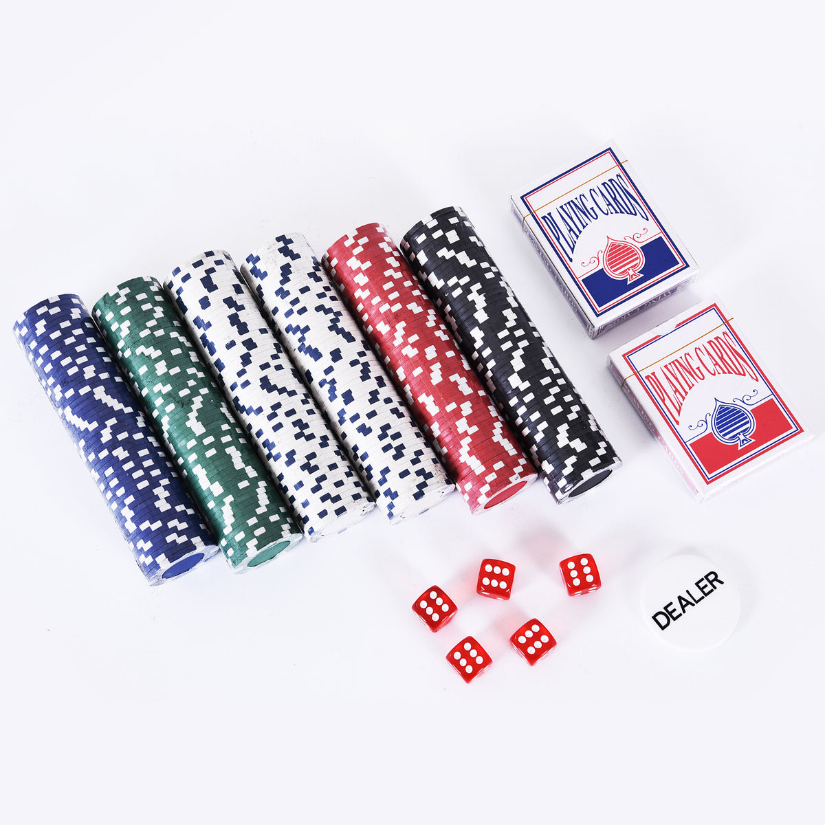 Mallette de Poker Coffret de Poker Complet avec 300 jetons 2 Jeux de Cartes + 2 clés Aluminium