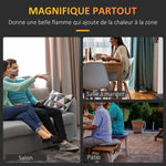 Cheminée bioéthanol Murale encastrable brûleur 2,8 L, environ 3,5 h de durée de combustion dim. 102L x 16l x 43H cm Couverture 25-30 m² Métal