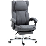 Chaise de bureau siège pivotant dossier inclinable hauteur réglable 65 x 61 x 105-113 cm gris