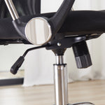 Lot de 2 fauteuils de bureau manager dossier ergonomique hauteur assise réglable pivotant tissu maille noir