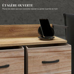 Cómoda de 7 cajones, mueble de almacenamiento con cajones de tela plegables - estructura de acero negro - 98 x 29 x 85 cm