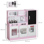Cuisine enfant jouet d'imitation pour enfant - dinette enfant de 3-8 ans, rose