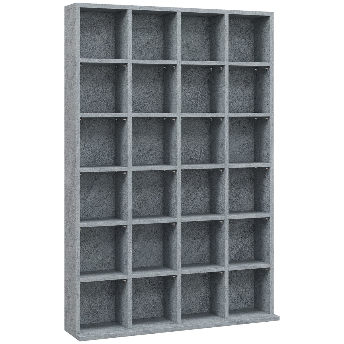 Multimedia-Aufbewahrungsmöbel für 456 CDs / 336 DVDs – Holzregal mit verstellbaren Einlegeböden, 89 x 130,5 cm, grau