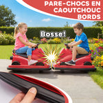 Auto-Tamponneuse Enfant 6V, Rotation à 360°, Musique, Klaxon, Démarrage Doux, 2,5 km/h, pour Âges 3-8, 74x53x48cm, Rouge
