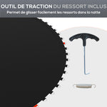 Tapis de rechange pour trampoline tapis de saut de remplacement, compatible trampoline Ø 2,4 m et ressorts de 14 cm