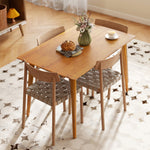 Table de salle à manger design grand plateau 4-6 personnes en bois dim. 120L x 75l x 76H cm