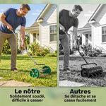 Rouleau aérateur pour pelouse avec Manche télescopique 98L x 45l x 87H cm Vert