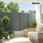 Brise-vue PVC Rouleau Occultant 140m Bande de Protection Visuelle 450g/m² 120 Clips de Fixation Imperméable Gris