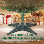 Sapin de Noël artificiel 180 cm, arbre de Noël slim, 321 pointes, facile à monter et ranger, pour maison bureau, vert
