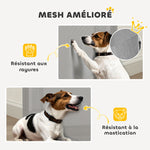 Barrière rétractable pour chien largeur 149 cm verrouillage automatique - gris