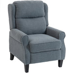 Fauteuil relax inclinable en polaire Teddy, fauteuil de relaxation avec repose-pieds extensible, assise rembourrée, gris