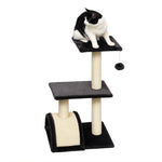 Arbre à chat arbre à grimper griffoir pour chat hauteur 72 cm balle suspendue gris foncé