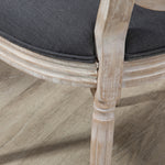 Lot de 4 chaises de Salle à Manger - Chaise de Salon médaillon Style Louis XVI - Bois Massif sculpté, patiné
