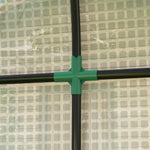 Serre de jardin 2 m² dim. 2L x 1l x 1,78H m 2 Portes zippées enroulables Acier PE Haute densité 140 g/m² Anti-UV blanc