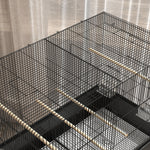 Grand cage oiseaux cage perroquet avec support roulettes pour cacatoès perruche canaris perroquet 85 x 49 x 119 cm noir