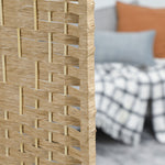 Paravent intérieur en bois séparateur de pièce cloison pliable 8 panneaux 320 x 170 cm bois naturel