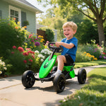 Kart à pédales pour enfants, karting enfant de 2 à 5 ans avec roues EVA silencieux, avancer et reculer, vert