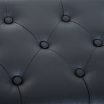 Banc de piano, banc de clavier réglable en hauteur en bois massif, tabouret piano avec compartiment caché, siège rembourré polyuréthane à 10 boutons, stable et antidérapant, charge 200kg, noir