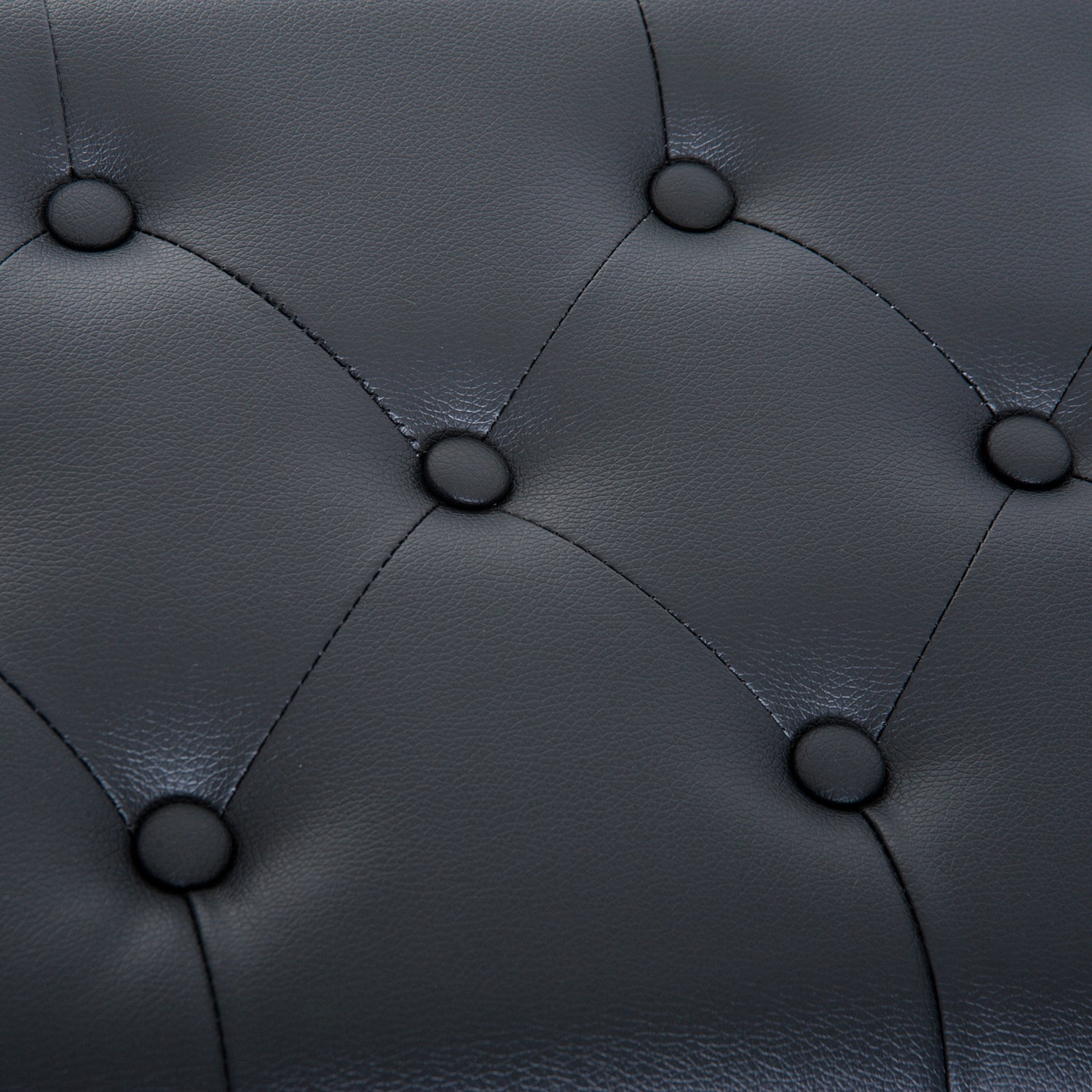 Banc de piano, banc de clavier réglable en hauteur en bois massif, tabouret piano avec compartiment caché, siège rembourré polyuréthane à 10 boutons, stable et antidérapant, charge 200kg, noir