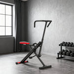 Appareil d'entraînement abdominal, appareil de fitness pliable avec siège réglable, pour bras jambes 57x105x115cm rouge