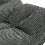 Sofá cama convertible de 2 plazas 3 en 1, sofá cama tipo clic-clac de pana de 193 cm, respaldo y reposabrazos ajustables, gris