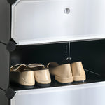 Armoire à chaussures modulable range chaussures meuble de rangement avec 6 cubes rectangulaires empilable en