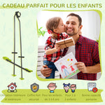 Balançoire agrès vis-à-vis pour les enfants en acier et plastique pour portique - 3 à 6 ans 97,5 x 23 x 170 cm vert