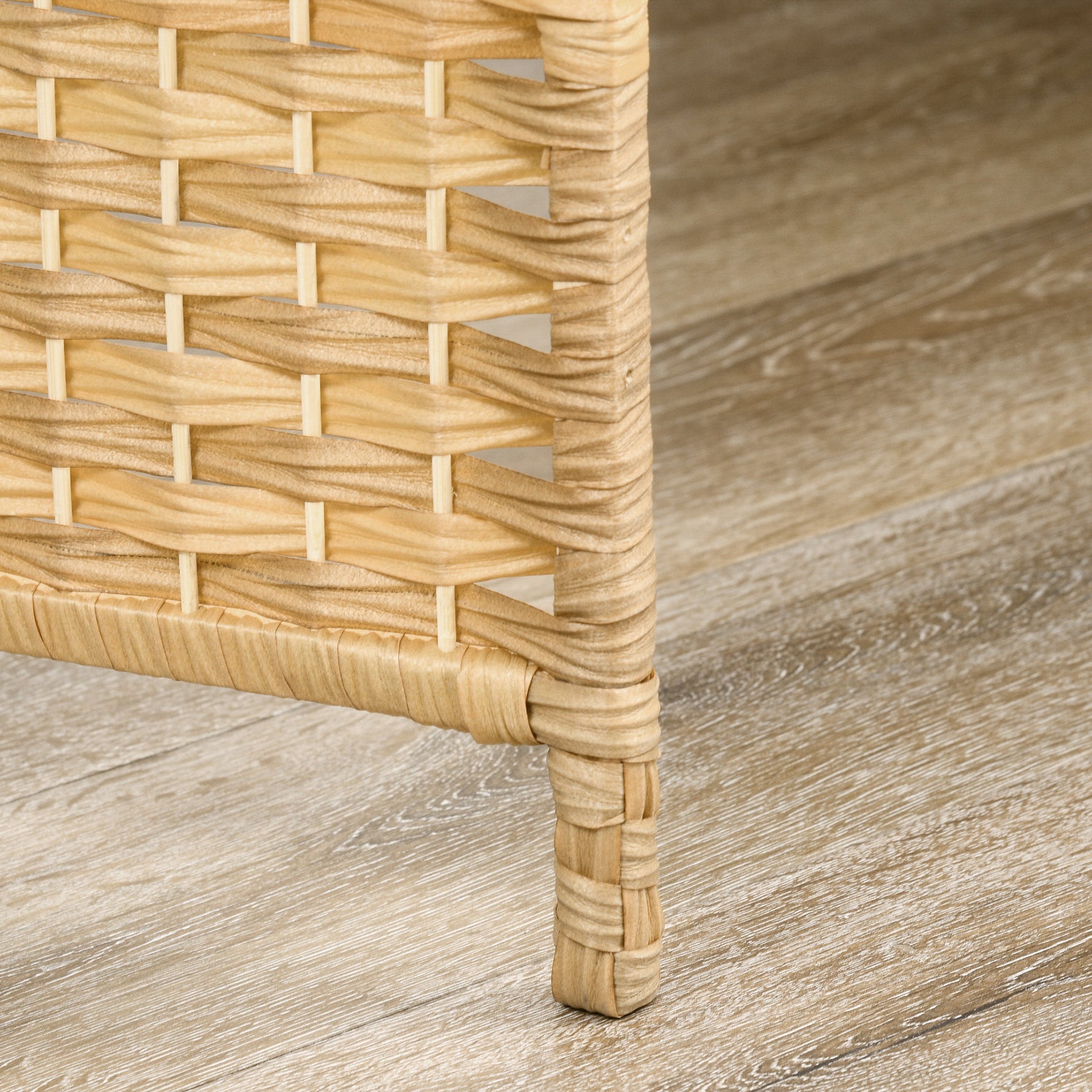 Paravent intérieur en bois 3 panneaux séparateur de pièce pliable pour salon chambre 135 x 180 cm bois naturel