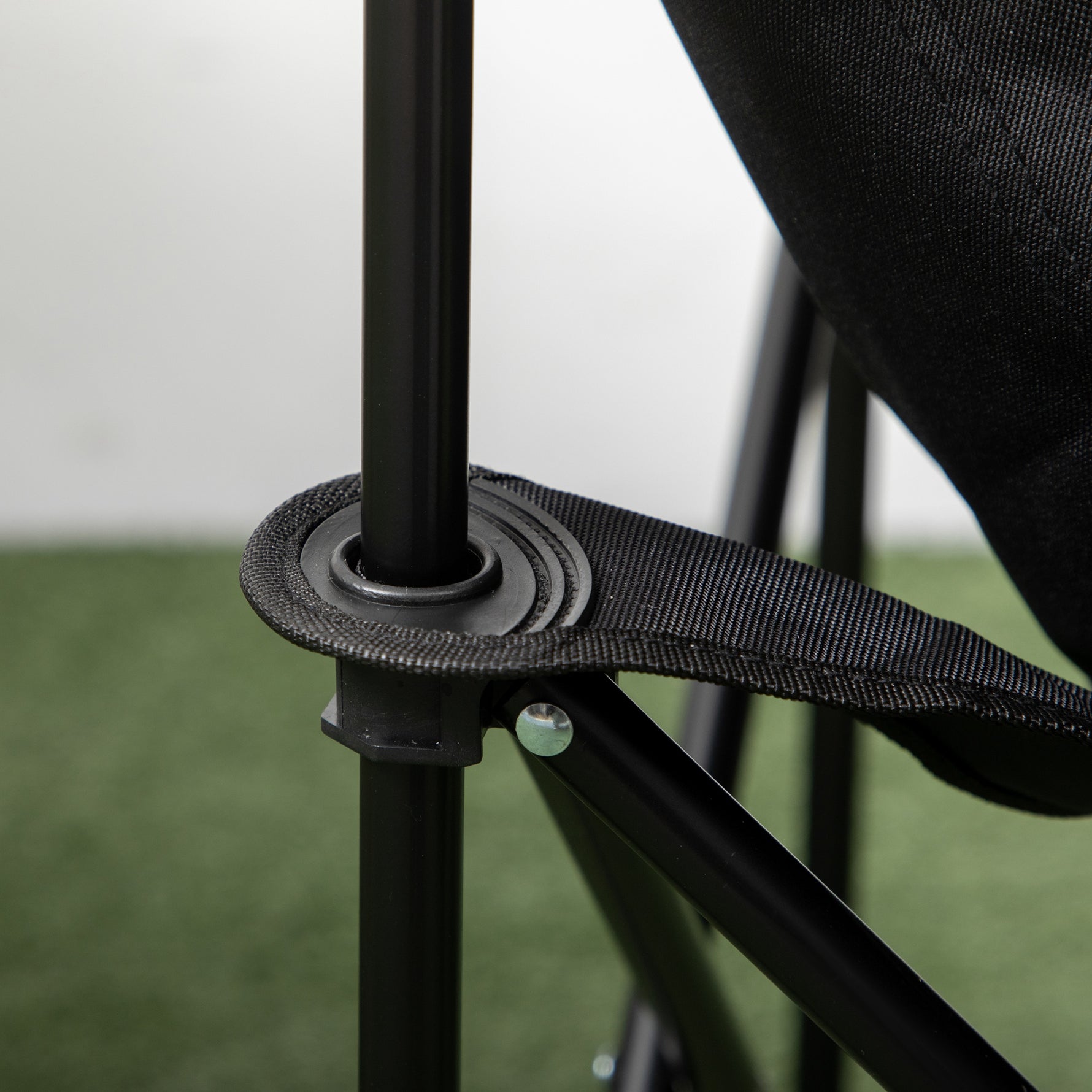 Chaise de camping pliable avec sac de transport et pochette latérale compact ultra légère noir